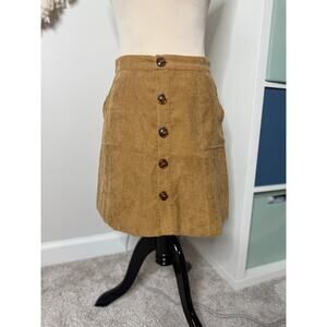 Kiel James Patrick The Darling Skirt Tan Corduroy Button-up 6 Preppy Academia